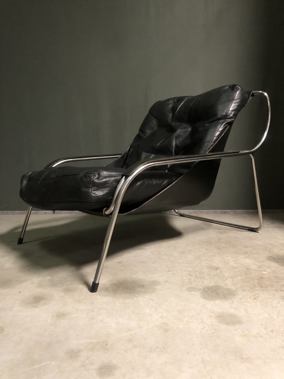 Image 1 of Marco Zanuso Maggiolina fauteuil en kruk voor Zanotta