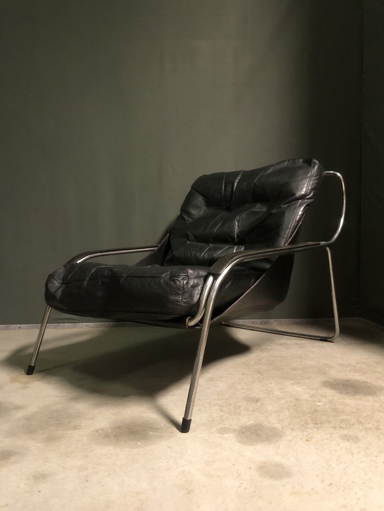 Image 1 of Marco Zanuso Maggiolina fauteuil en kruk voor Zanotta