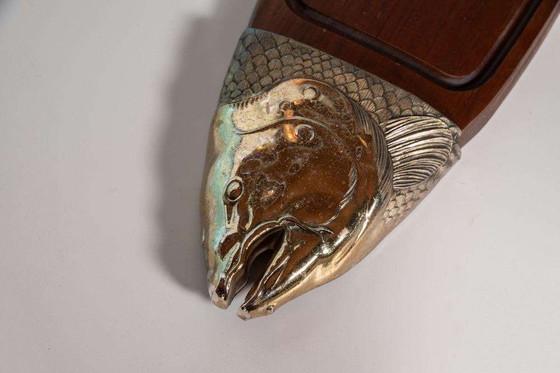Image 1 of Vintage houten presentatiebord, Fish platter