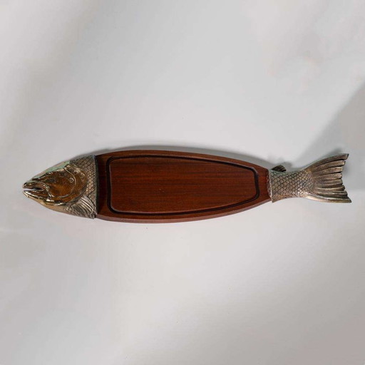 Vintage houten presentatiebord, Fish platter
