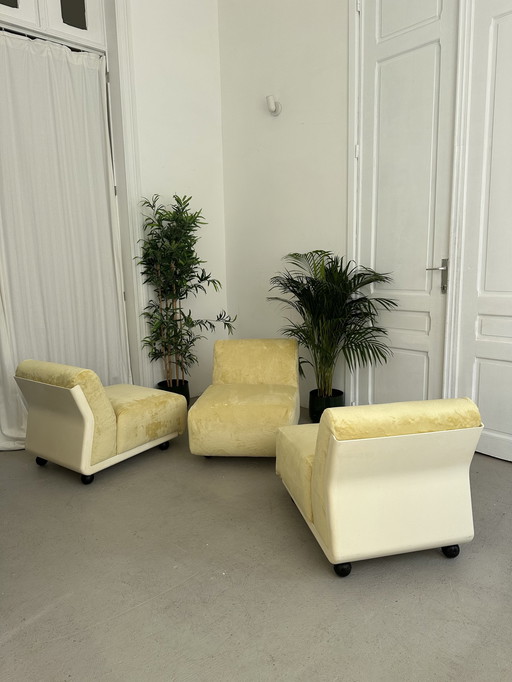 3x Fauteuils Amanta 24 Mario Bellini B&B À Italia