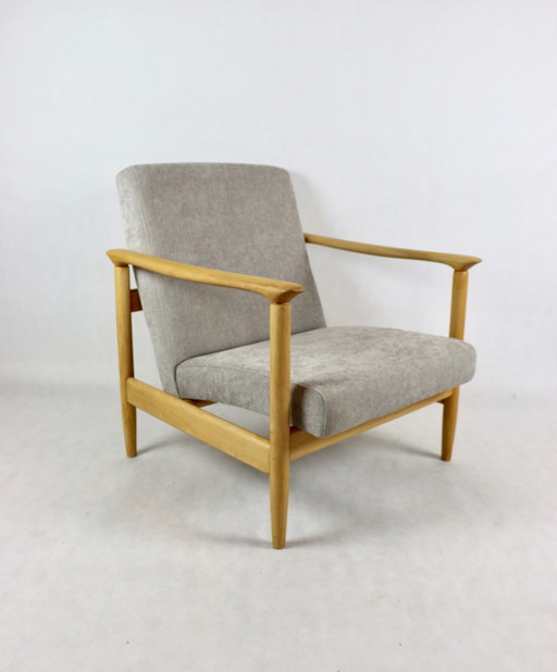 Lichtgrijze Gfm-142 fauteuil toegeschreven aan Edmund Homa, 1970S