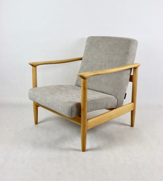 Image 1 of Lichtgrijze Gfm-142 fauteuil toegeschreven aan Edmund Homa, 1970S