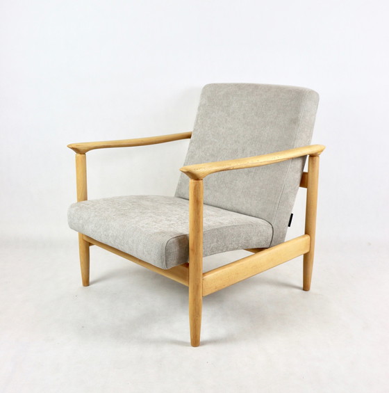 Image 1 of Lichtgrijze Gfm-142 fauteuil toegeschreven aan Edmund Homa, 1970S