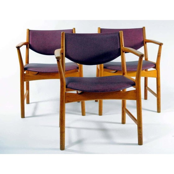Image 1 of Set van 3 Vintage Fauteuils Aksel Bender Madsen, Ejnar Larsen Eiken 1960