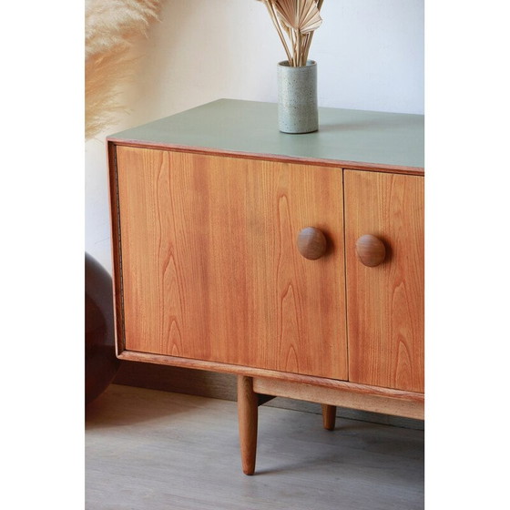 Image 1 of Vintage massief iepen dressoir, Engeland 1960