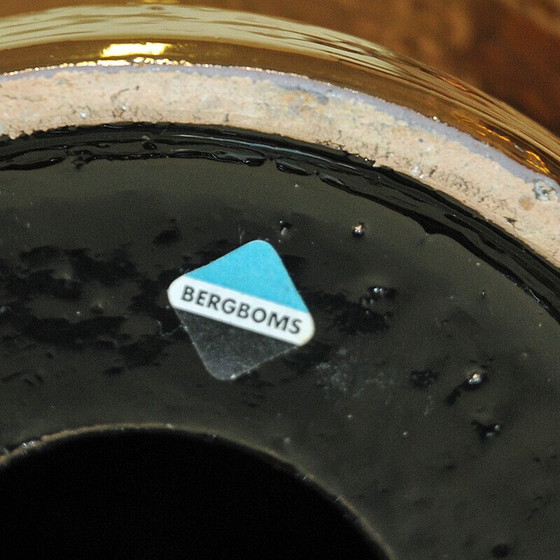 Image 1 of Paar vintage keramiek en koperen tafellampen voor Bergboms, Italië 1960