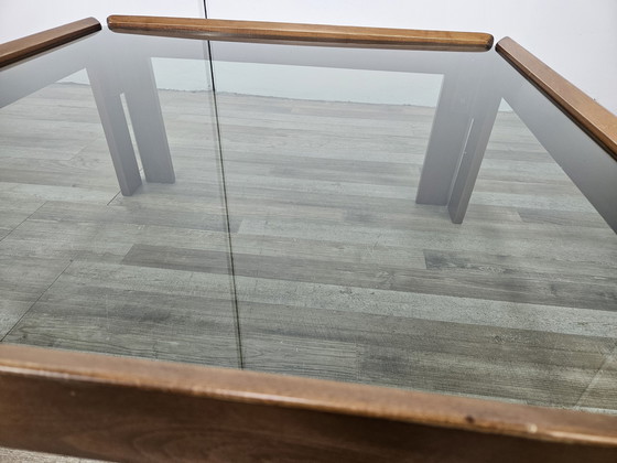 Image 1 of Vintage salontafel met glas