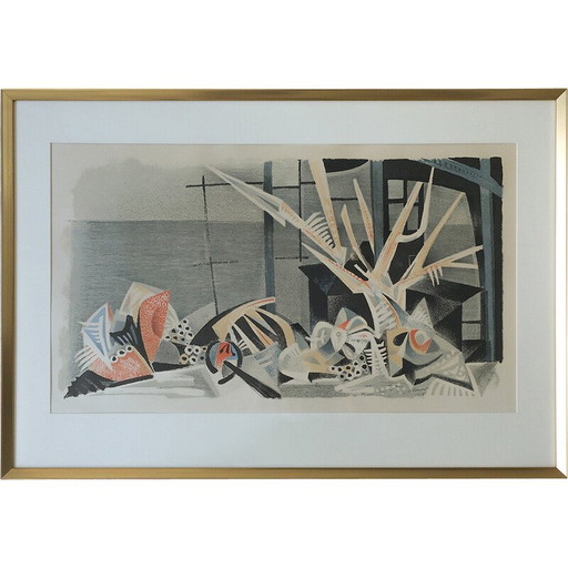 Tableau vintage par Jürgen Von Konow, 1958