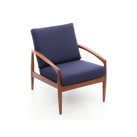 Image 1 of Scandinavische vintage fauteuil model Paper Knive in teakhout van Kai Kristiansen