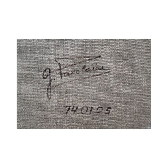 Image 1 of Olieverf op doek vintage "Geometrische compositie" door Georges Vaxelaire, 1974