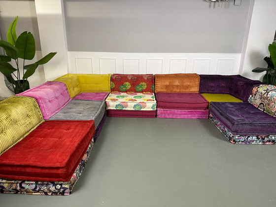 Image 1 of Roche Bobois Mah Jong Designer Sofa Stoffen Bank Handgemaakt