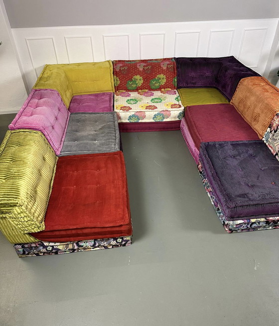 Image 1 of Roche Bobois Mah Jong Designer Sofa Stoffen Bank Handgemaakt