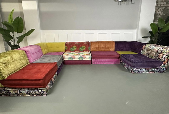 Image 1 of Roche Bobois Mah Jong Designer Sofa Stoffen Bank Handgemaakt