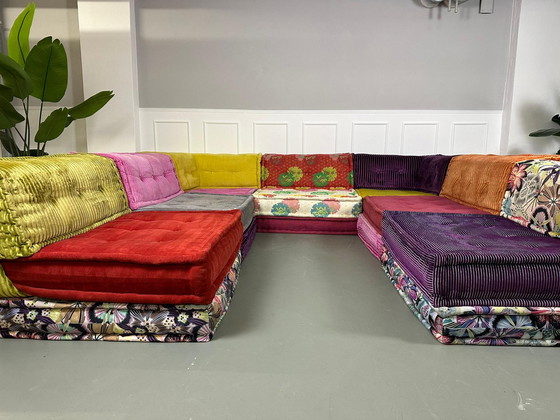 Image 1 of Roche Bobois Mah Jong Designer Sofa Stoffen Bank Handgemaakt