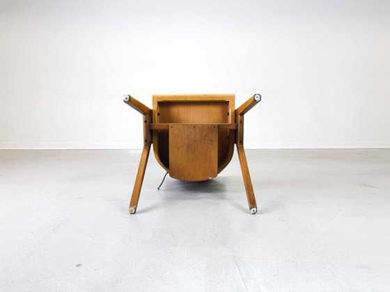 Image 1 of Set van 6 stoelen Mid Century beuken vintage stapelbare stoel