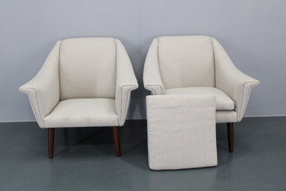 Image 1 of 1960S Paar Deens gerestaureerde fauteuils