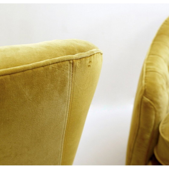 Image 1 of Paar fluwelen fauteuils uit de Mid Century, 1950