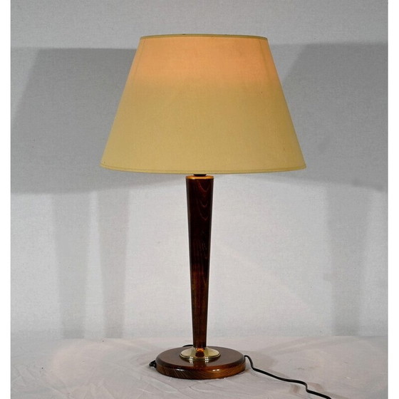 Image 1 of Vintage mahonie en messing lamp van Mazda, 1950