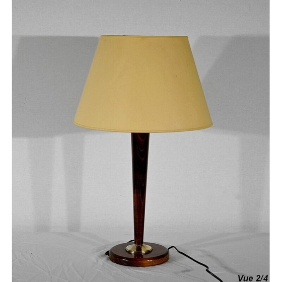 Image 1 of Vintage mahonie en messing lamp van Mazda, 1950