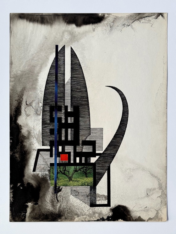 Image 1 of Abstracte compositie- 1974 - Eugène Eechaut (1928-2019)