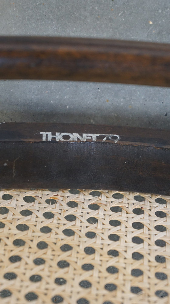 Image 1 of 8 x hoge vintage Thonet stoel model long john/ lange jan