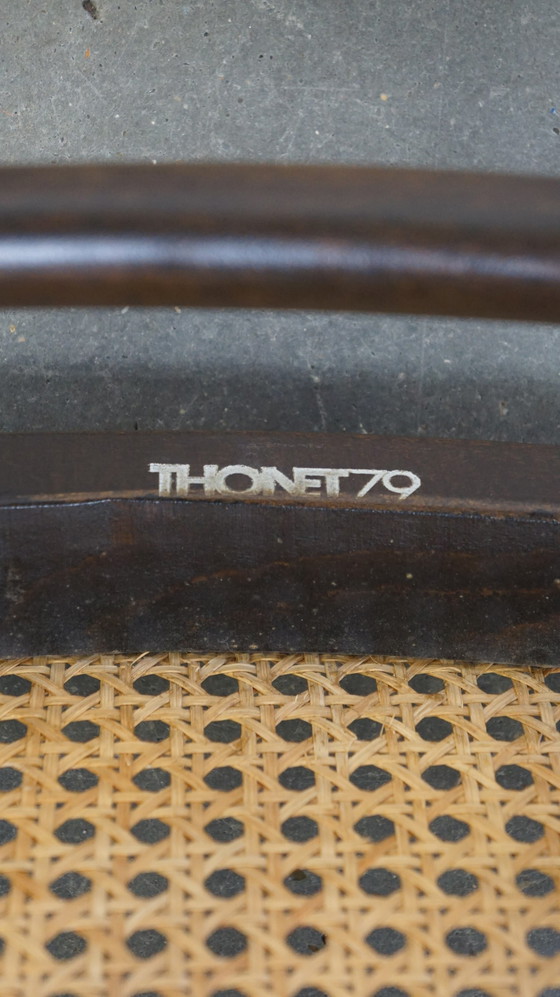 Image 1 of 8 x hoge vintage Thonet stoel model long john/ lange jan