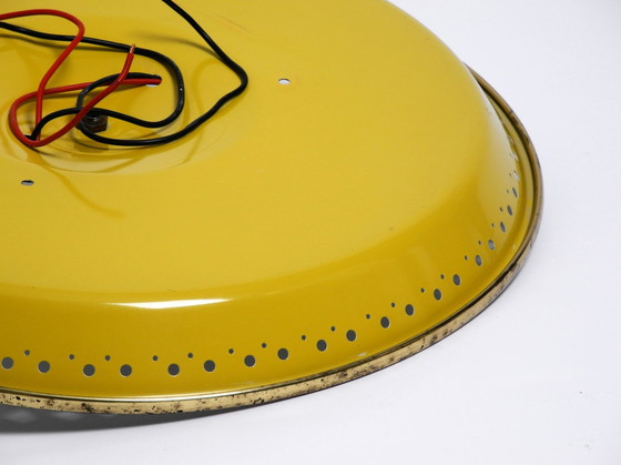 Image 1 of Zeer Zeldzame Mid Century Moderne Metalen Plafond- of Wandlamp Door Ernest Igl Voor Hillebrand