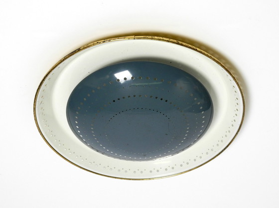 Image 1 of Zeer Zeldzame Mid Century Moderne Metalen Plafond- of Wandlamp Door Ernest Igl Voor Hillebrand