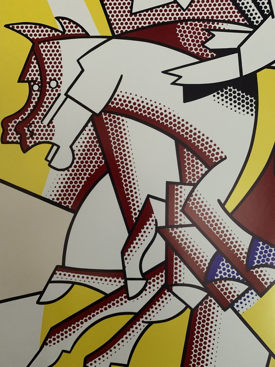 Image 1 of Roy Lichtenstein - The Red Horseman - 1975 Zeldzaam.