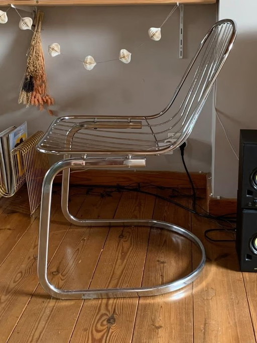 Vintage Chrome Wire Chair