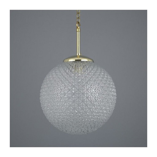 Vintage kruis diamanten glazen hanglamp, Tsjecho-Slowakije