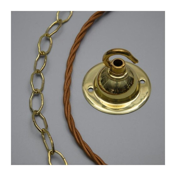 Image 1 of Vintage kruis diamanten glazen hanglamp, Tsjecho-Slowakije