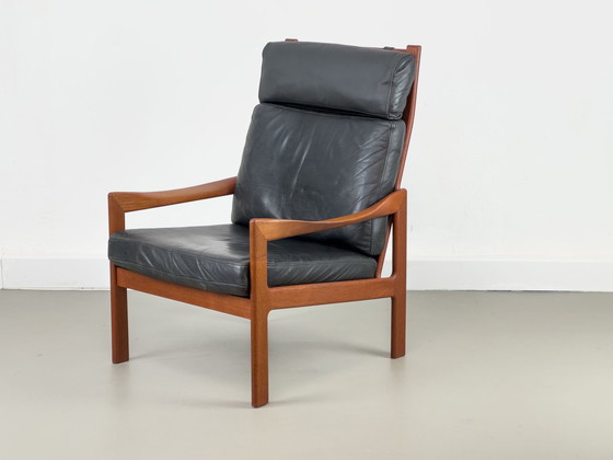 Image 1 of Deense Teakhouten Loungestoel Door Illum Wikkelsø Voor Niels Eilersen, 1960S