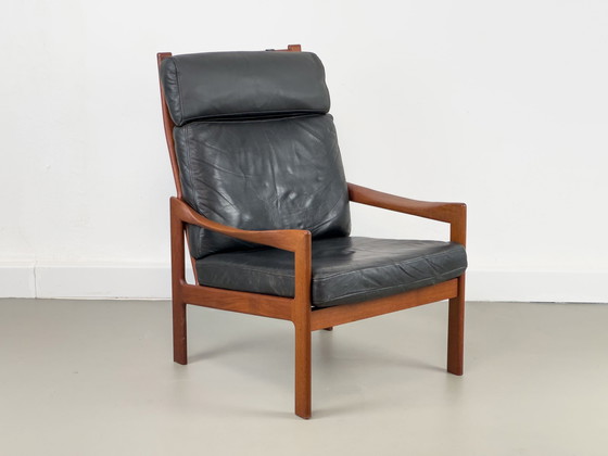 Image 1 of Deense Teakhouten Loungestoel Door Illum Wikkelsø Voor Niels Eilersen, 1960S