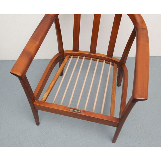 Image 1 of Vintage kersenhouten fauteuil van Wilhelm Knoll, Duitsland 1960