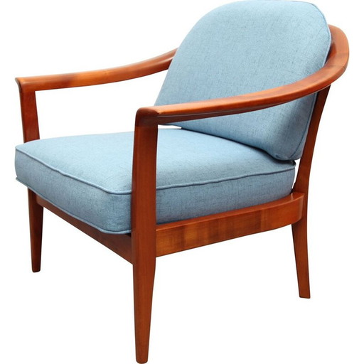 Vintage kersenhouten fauteuil van Wilhelm Knoll, Duitsland 1960