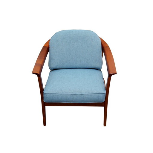 Vintage kersenhouten fauteuil van Wilhelm Knoll, Duitsland 1960