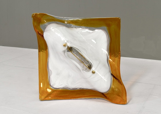 Image 1 of La Murrina "Albatros" plafondlamp Murano Glas/ Messing Italië 80's design