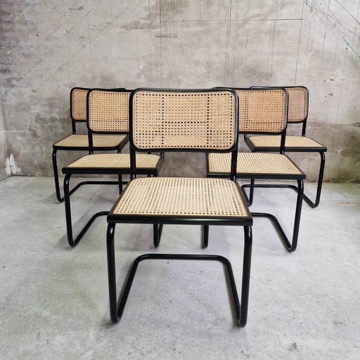 6 Vintage Webbing Stoelen 