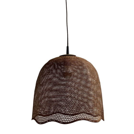 Image 1 of 1960S rotan rieten bijenkorf hanglamp