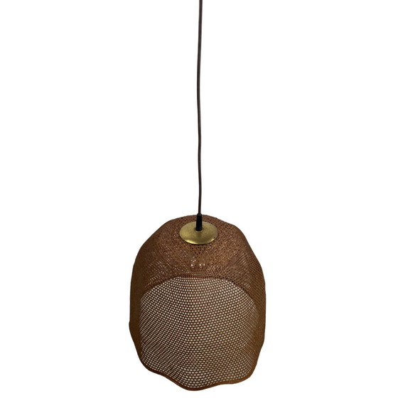 Image 1 of 1960S rotan rieten bijenkorf hanglamp