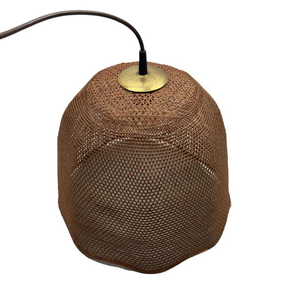 Image 1 of 1960S rotan rieten bijenkorf hanglamp