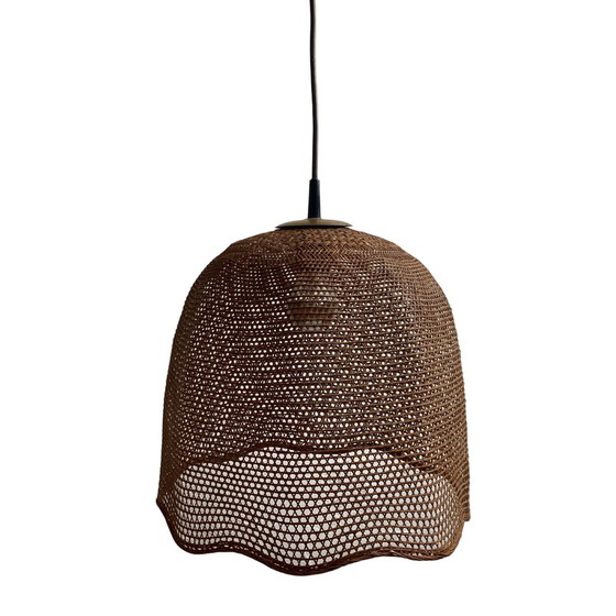 Image 1 of 1960S rotan rieten bijenkorf hanglamp