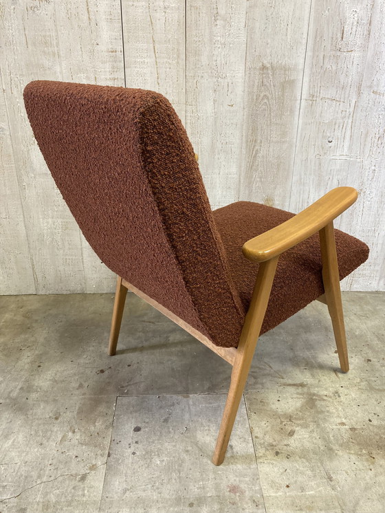 Image 1 of Vintage Fauteuil Bouclettes Stof