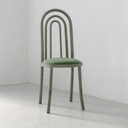 Vintage Italiaans  stoel "Arches" in groen stalen buis