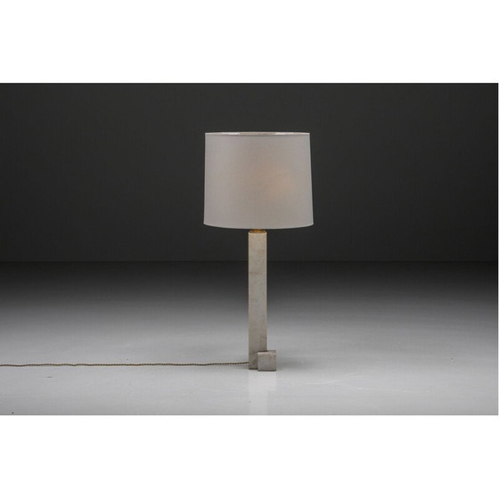 Image 1 of Vintage vloerlamp met brons en Italiaans marmer, jaren 1950