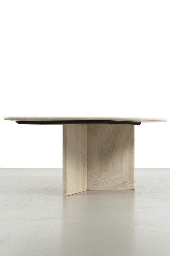 Image 1 of Vintage travertin salontafel