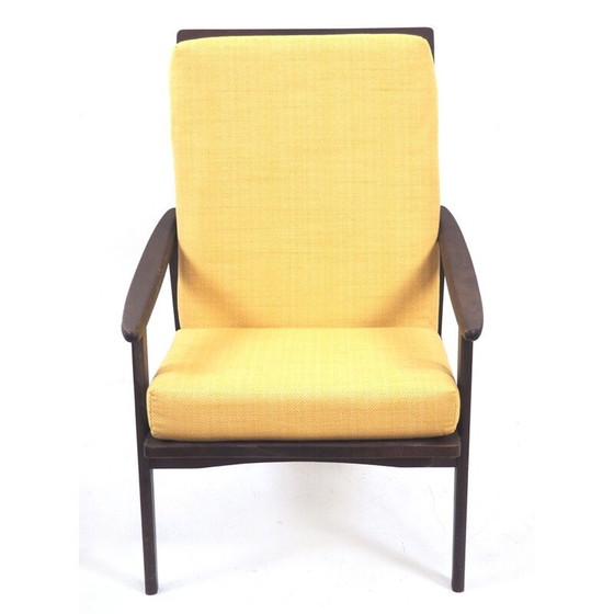 Image 1 of Donkerhouten vintage fauteuil, Scandinavisch