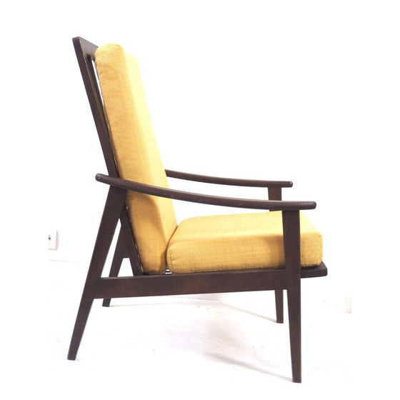 Image 1 of Donkerhouten vintage fauteuil, Scandinavisch